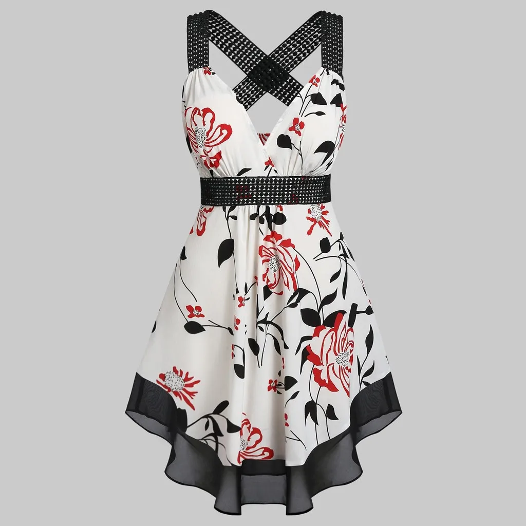 Sexy V Neck Womens Tops And Blouses Plus Size Floral Print Tunic Vest Women Tops Sleeveless Shirt Summer Beach Blouse Haut Femme
Sexy V Neck Womens Tops And Blouses Plus Size Floral Print Tunic Vest Women Tops Sleeveless Shirt Summer Beach Blouse Haut Femme