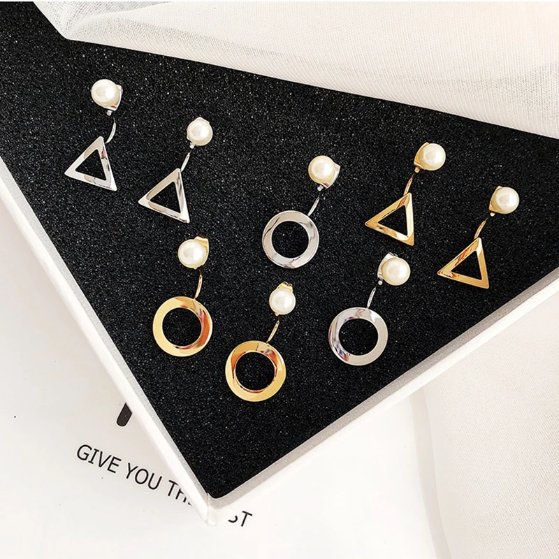 Korean Simple Simulated Pearl Metal Drop Earrings Gold Silver Color Geometric Round Triangle Dangle Earrings For Women Jewelry
Korean Simple Simulated Pearl Metal Drop Earrings Gold Silver Color Geometric Round Triangle Dangle Earrings For Women Jewelry