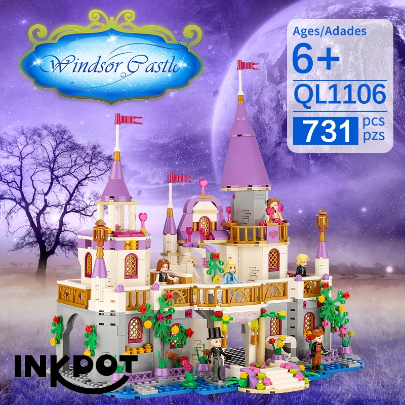 731PCS Princess Girls Building Blocks Kit Windsor Castle Bricks Educational Toys for Girl Compatible with Legoing Friends House
731PCS Princess Girls Building Blocks Kit Windsor Castle Bricks Educational Toys for Girl Compatible with Legoing Friends House