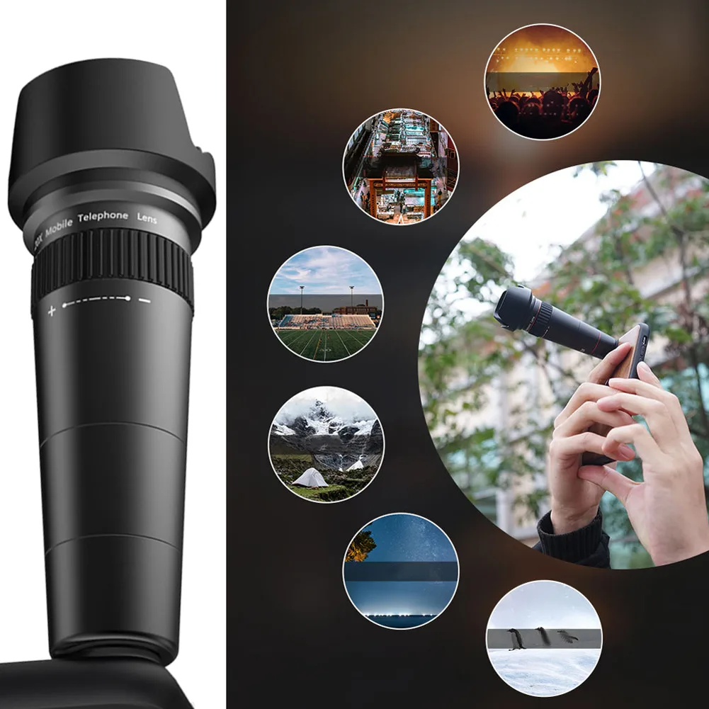 Newly Cell Phone Lens 20X Optical Zoom Lens Clamp with Tripod for Universal Smartphones
Newly Cell Phone Lens 20X Optical Zoom Lens Clamp with Tripod for Universal Smartphones