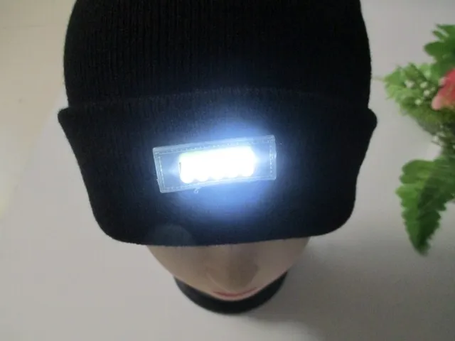 

Unisex 5 LED Knitted Flashlight Beanie Hat/cap Beanie Hat Cap with bonus Clip Flashlight Holder for Hunting, Camping, Grilling,