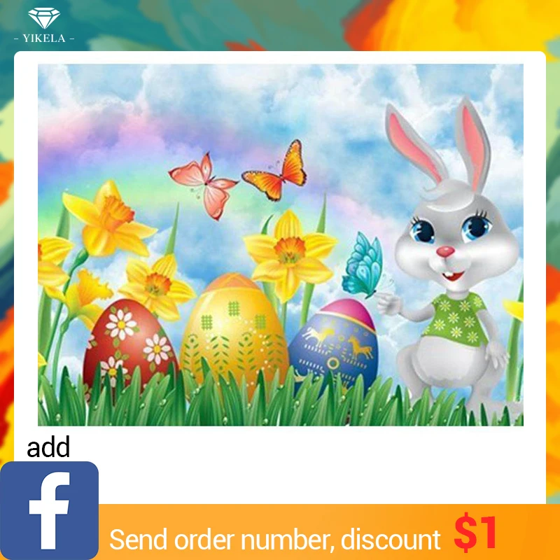 Full Square DIY 5D Diamond Painting Easter Bunny Picture Of Rhinestone 3D Mosaic Animal Diamond Embroidery Home Decor Gifts 
Full Square DIY 5D Diamond Painting Easter Bunny Picture Of Rhinestone 3D Mosaic Animal Diamond Embroidery Home Decor Gifts