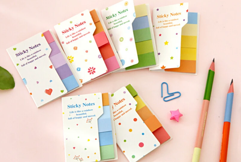 5-Pack , Rainbow Memo Pads , candy color post it note , memo pads stickers for daily memo
5-Pack , Rainbow Memo Pads , candy color post it note , memo pads stickers for daily memo