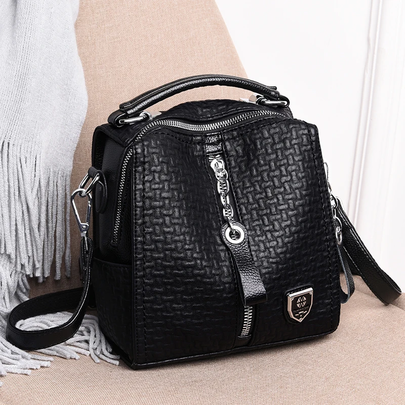 Black Backpack Travel Soft Leather Small Backpack Mochila Feminina Luxury Backpack Multifunctional Female Shoulder Bag
Black Backpack Travel Soft Leather Small Backpack Mochila Feminina Luxury Backpack Multifunctional Female Shoulder Bag