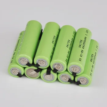 10PCS Ni-Mh 1.2V AA rechargeable battery 2500mah nimh cell with welding tabs for Philips Braun electric shaver razor toothbrush
10PCS Ni-Mh 1.2V AA rechargeable battery 2500mah nimh cell with welding tabs for Philips Braun electric shaver razor toothbrush