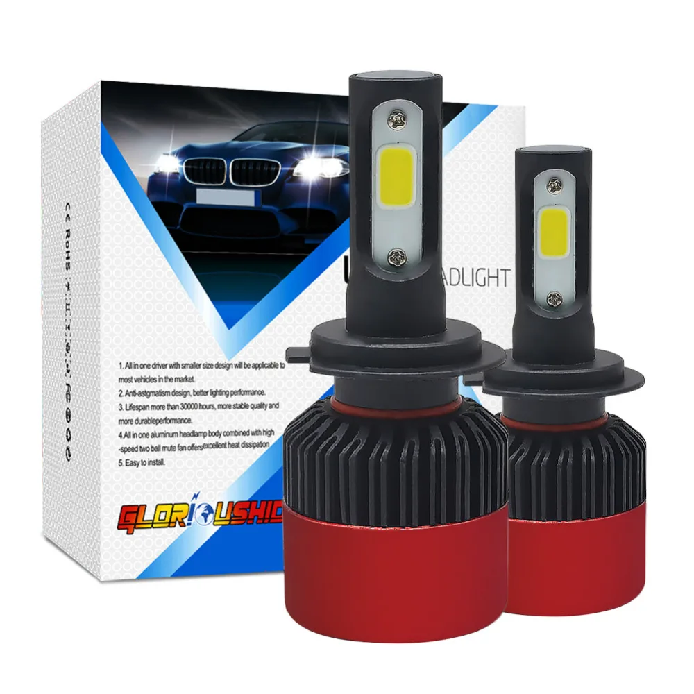 One Pair H7 Led Headlight Bulb H4 H11 H1 H3 9005 HB3 9006 HB4 Led Car light 72W 8000lm 6500k Auto Fog Lamp Headlights 12V
One Pair H7 Led Headlight Bulb H4 H11 H1 H3 9005 HB3 9006 HB4 Led Car light 72W 8000lm 6500k Auto Fog Lamp Headlights 12V