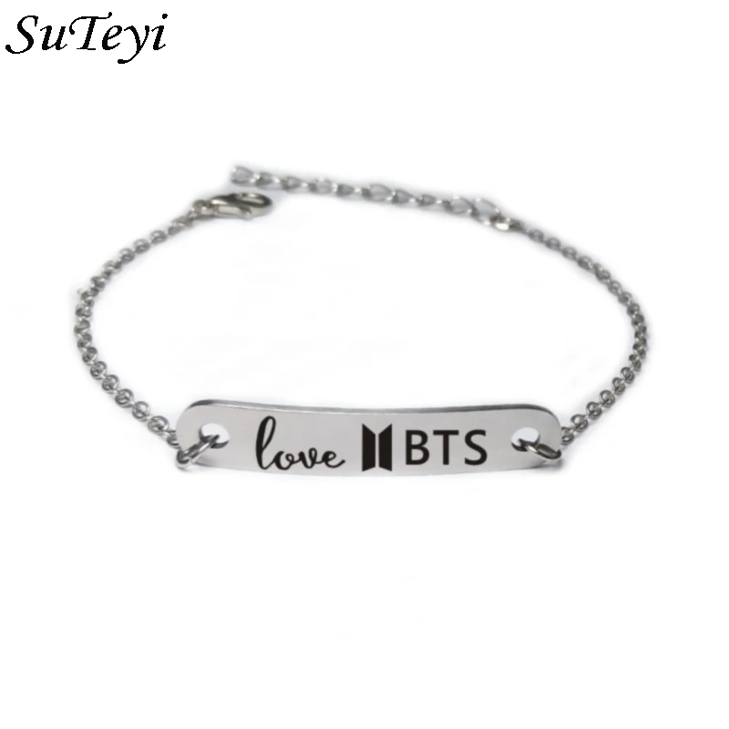 Suteyi Fashion Stainless Steel BTS Sliver Color Bracelet Love KIM SEOKJIN 92 Long Chain Bracelet Women Men Jewelry Accessories
Suteyi Fashion Stainless Steel BTS Sliver Color Bracelet Love KIM SEOKJIN 92 Long Chain Bracelet Women Men Jewelry Accessories
