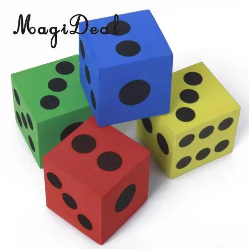 12Pcs/Set Soft Foam 6 Side Dices Maths Dice for Kids Children Learning Playing Games Classroom Teaching Aids Novelty Toys