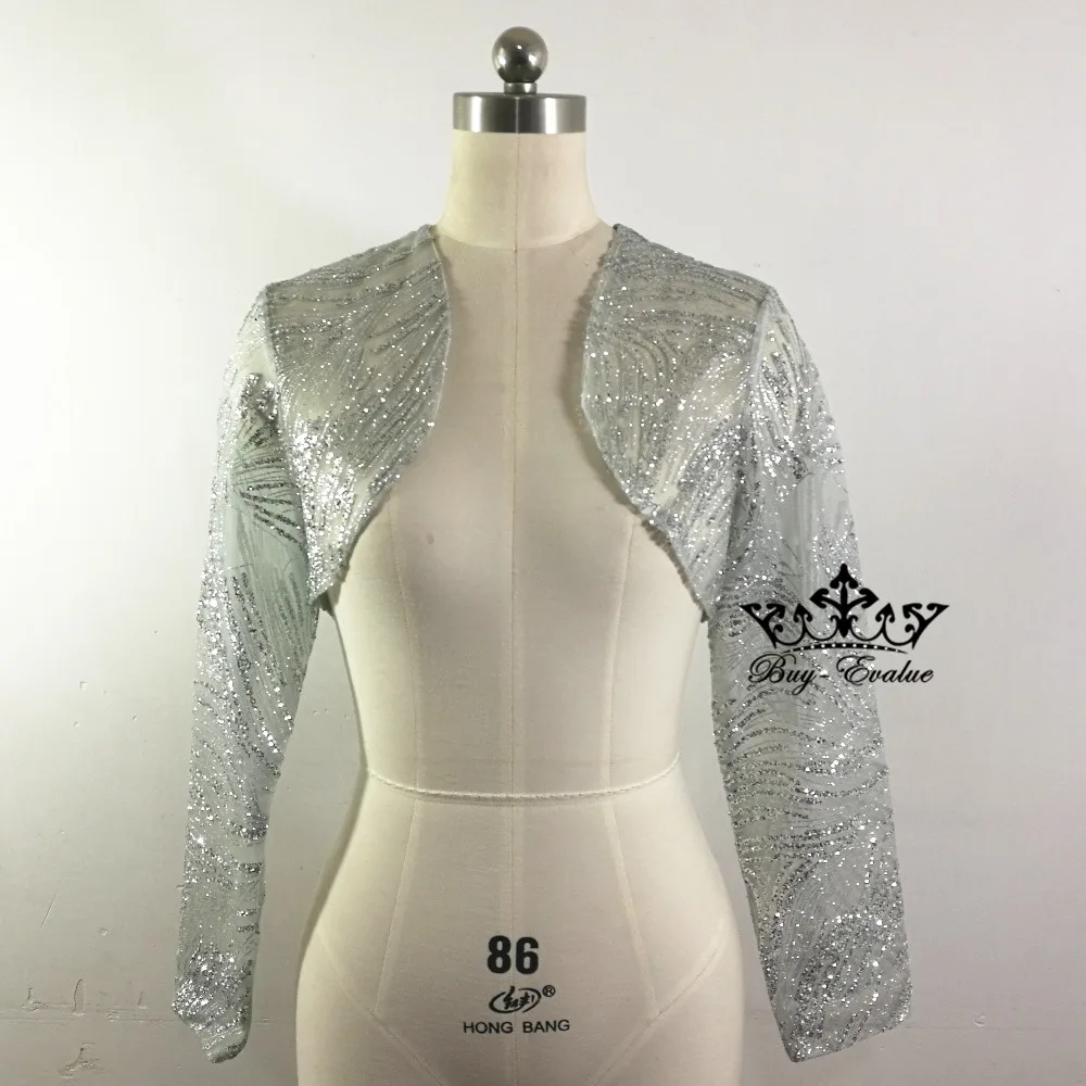 2018 hot style Full sleeves free shipping silver sequiens Bolero Women Feminino Wedding Accessories Wedding Jacket Acessorios
2018 hot style Full sleeves free shipping silver sequiens Bolero Women Feminino Wedding Accessories Wedding Jacket Acessorios