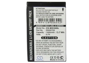 Cameron Sino 1000mAh Battery For MOTOROLA i733, i736, i760, i85, i850, i855, i860, i870, i875, i88, i90, i920, i930, i95,
Cameron Sino 1000mAh Battery For MOTOROLA i733, i736, i760, i85, i850, i855, i860, i870, i875, i88, i90, i920, i930, i95,