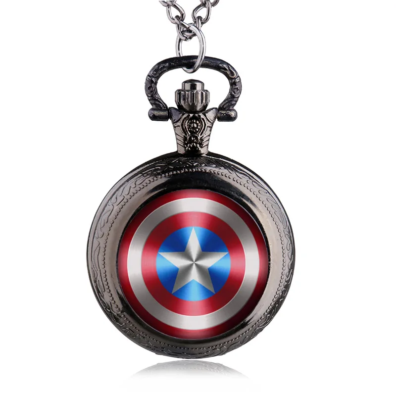 2016 New Fashion Pendant Accessory Captain America Shield Pocket Watch New Year Gift Quartz Watches
2016 New Fashion Pendant Accessory Captain America Shield Pocket Watch New Year Gift Quartz Watches
