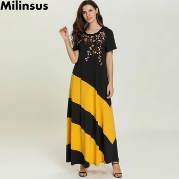 Summer Women Dress short sleeve embroidery flower Long Dresses Ladies ethnic Arabian style plus size Casual woman party clother
Summer Women Dress short sleeve embroidery flower Long Dresses Ladies ethnic Arabian style plus size Casual woman party clother
