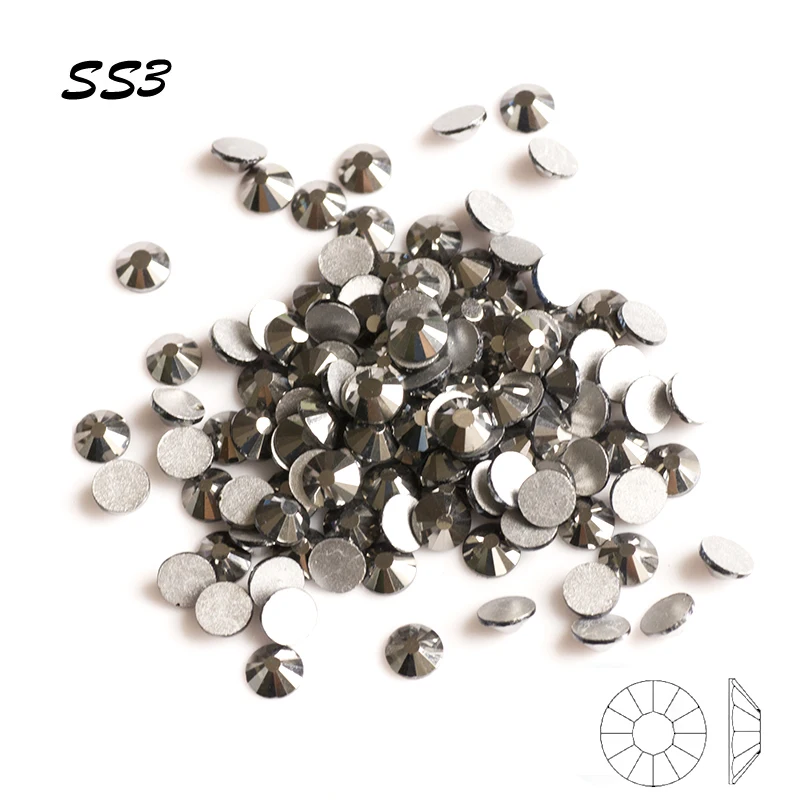 2058NoHF SS3 Jet Hematite 1.3-1.4mm Flatback Rhinestones Nails Art DIY Crystal Makeup Body Glitter Crystal Rhinestones
2058NoHF SS3 Jet Hematite 1.3-1.4mm Flatback Rhinestones Nails Art DIY Crystal Makeup Body Glitter Crystal Rhinestones