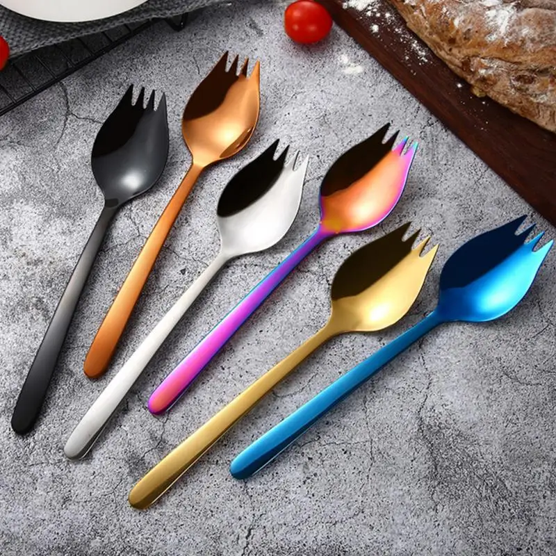 Durable Salad Spoons Forks Spoon Tableware Dessert Fork For Camping Stainless Steel
Durable Salad Spoons Forks Spoon Tableware Dessert Fork For Camping Stainless Steel