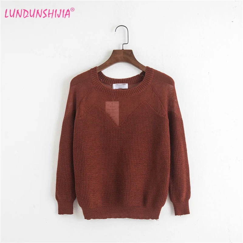 LUNDUNSHIJIA White Hollow Out Short Knitting Sweater O-neck Long Sleeve Slim Pullovers 2018 Winter Femme Sweaters Top
LUNDUNSHIJIA White Hollow Out Short Knitting Sweater O-neck Long Sleeve Slim Pullovers 2018 Winter Femme Sweaters Top