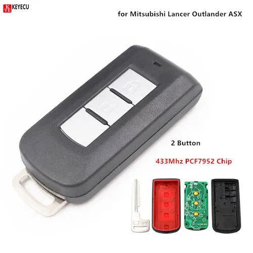 Keyecu New Smart Remote Key 2 Button 433Mhz PCF7952 for Mitsubishi Outlander Sport RVR ASX 2008 2009 2010 2011 2012 2013 2014
Keyecu New Smart Remote Key 2 Button 433Mhz PCF7952 for Mitsubishi Outlander Sport RVR ASX 2008 2009 2010 2011 2012 2013 2014