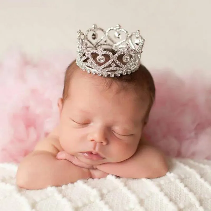 Mädchen Neugeborenes Baby Headband Prinzessin Krone Haarband Foto Requisiten Neu
