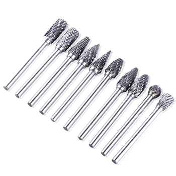 High Quality 10pcs 1/8 Tungsten Carbide Burr 3mm Rotary Cutter files Set CNC Engraving bit CED 6mm with Box for SD 3mm
High Quality 10pcs 1/8 Tungsten Carbide Burr 3mm Rotary Cutter files Set CNC Engraving bit CED 6mm with Box for SD 3mm