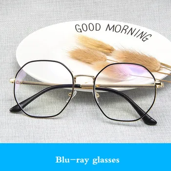 Anti-blue metal hexagon optical women eyeglasses frame brand design glasses computer men transparent protective glasses 
Anti-blue metal hexagon optical women eyeglasses frame brand design glasses computer men transparent protective glasses