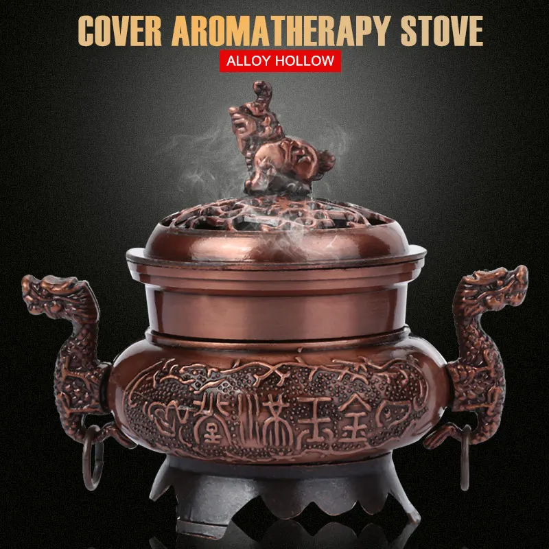 Chinese Dragon Aromatherapy Censer Incense Burners Hollowing out Cover Kirsite Sleep Aid Antique Yoga Retro Hotel Relax
Chinese Dragon Aromatherapy Censer Incense Burners Hollowing out Cover Kirsite Sleep Aid Antique Yoga Retro Hotel Relax