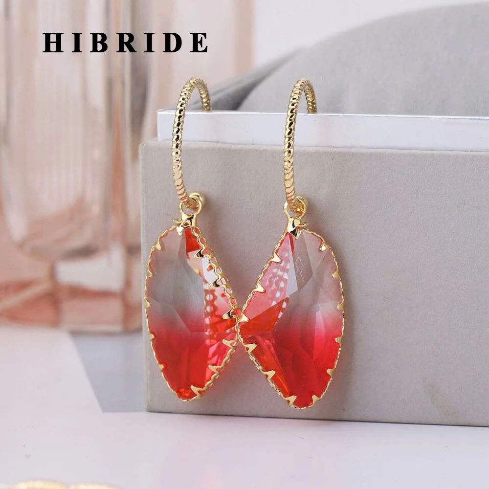 HIBRIDE Personalized Geometric Tourmaline Dangle Earrings AAA Cubic Zirconia Stone Drop Earrings Women Fashion Jewelry E-530
HIBRIDE Personalized Geometric Tourmaline Dangle Earrings AAA Cubic Zirconia Stone Drop Earrings Women Fashion Jewelry E-530
