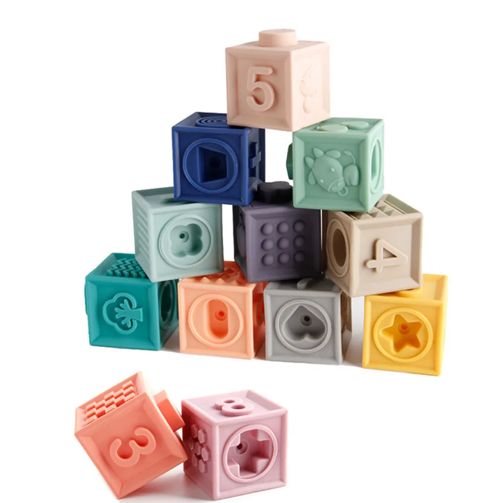 Baby Grasp Toy Silicone Building Blocks 3D Touch Hand Soft Balls Baby Massage Rubber Teethers Squeeze Toy Bath Ball Toys
Baby Grasp Toy Silicone Building Blocks 3D Touch Hand Soft Balls Baby Massage Rubber Teethers Squeeze Toy Bath Ball Toys