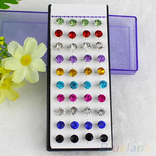 Charming 20 Pairs Lot Mixed Colors Unisex Sparkling Round Crystal Gothic Stud Earrings
Charming 20 Pairs Lot Mixed Colors Unisex Sparkling Round Crystal Gothic Stud Earrings