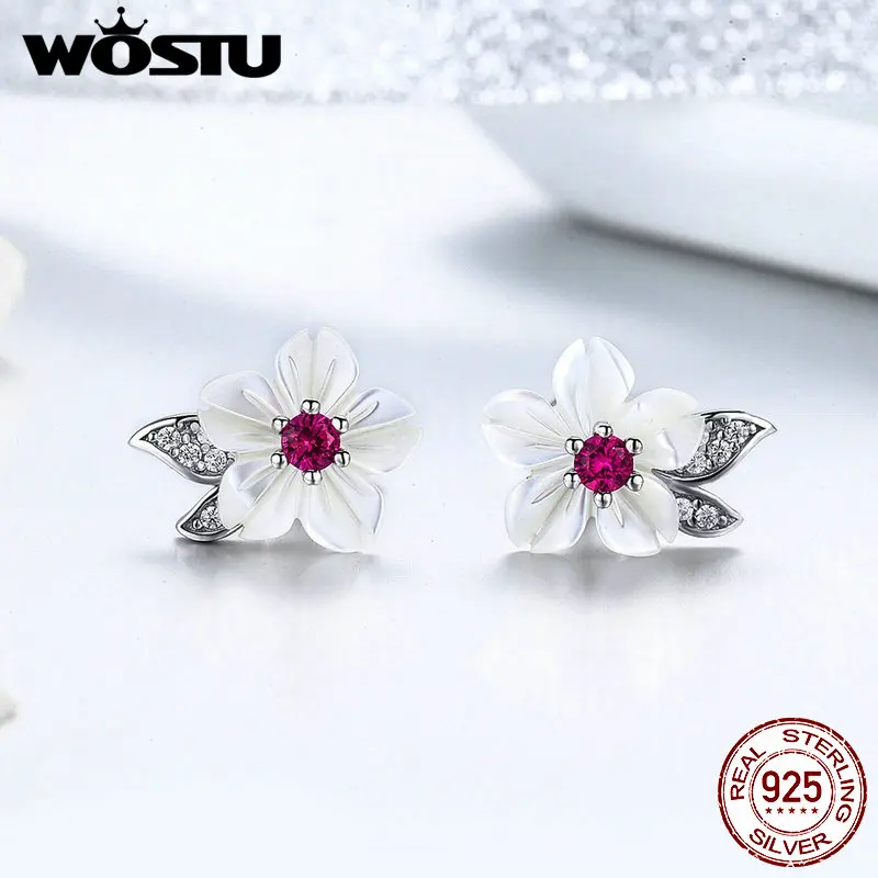 WOSTU Elegance White Shell Flower Stud Earrings 925 Sterling Silver Clear CZ Small Earrings For Women Delicate Jewelry FNE055
WOSTU Elegance White Shell Flower Stud Earrings 925 Sterling Silver Clear CZ Small Earrings For Women Delicate Jewelry FNE055