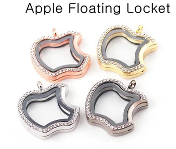 5PCS 33mm*30mm*7mm Apple floating glass locket pendent with Rhinestone for Jewelry Fit Floating Charms H14
5PCS 33mm*30mm*7mm Apple floating glass locket pendent with Rhinestone for Jewelry Fit Floating Charms H14