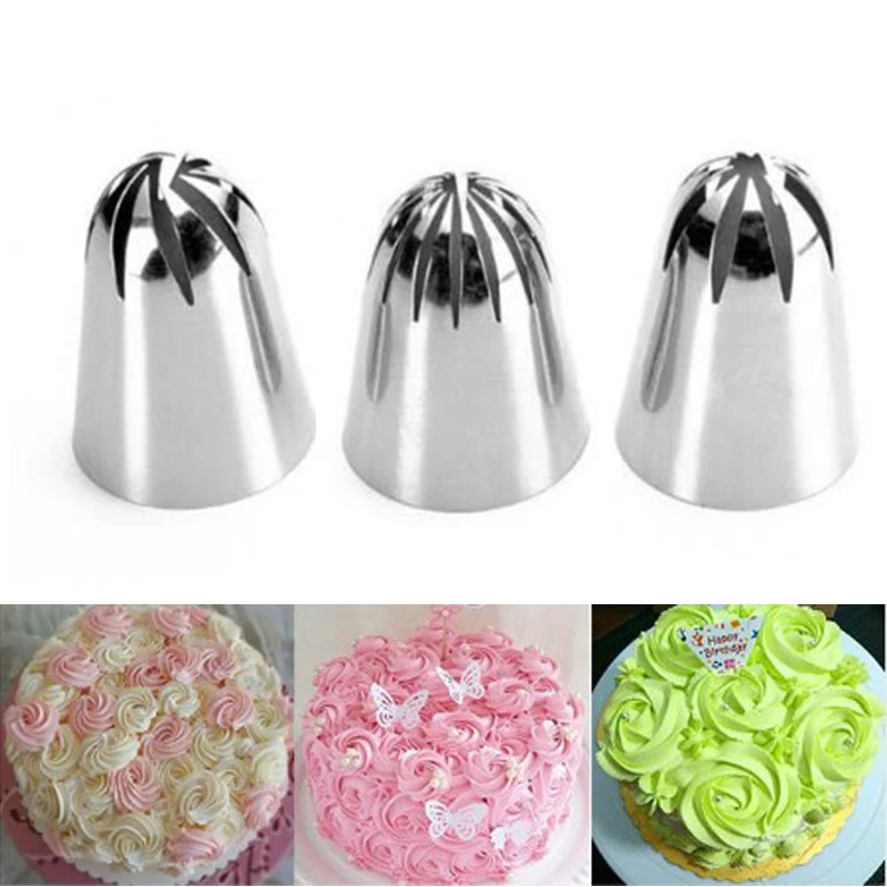 TTLIFE 3 PCS Large Cream Nozzle Pastry Stainless Steel Icing Piping Tips Set Cakes Decorating Baking tools Dessert Decorators
TTLIFE 3 PCS Large Cream Nozzle Pastry Stainless Steel Icing Piping Tips Set Cakes Decorating Baking tools Dessert Decorators