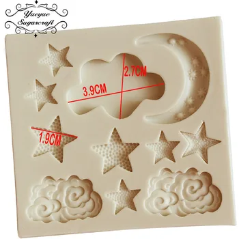 Cloud Star Moon silicone mold fondant mold cake decorating tools chocolate gumpaste mold
Cloud Star Moon silicone mold fondant mold cake decorating tools chocolate gumpaste mold