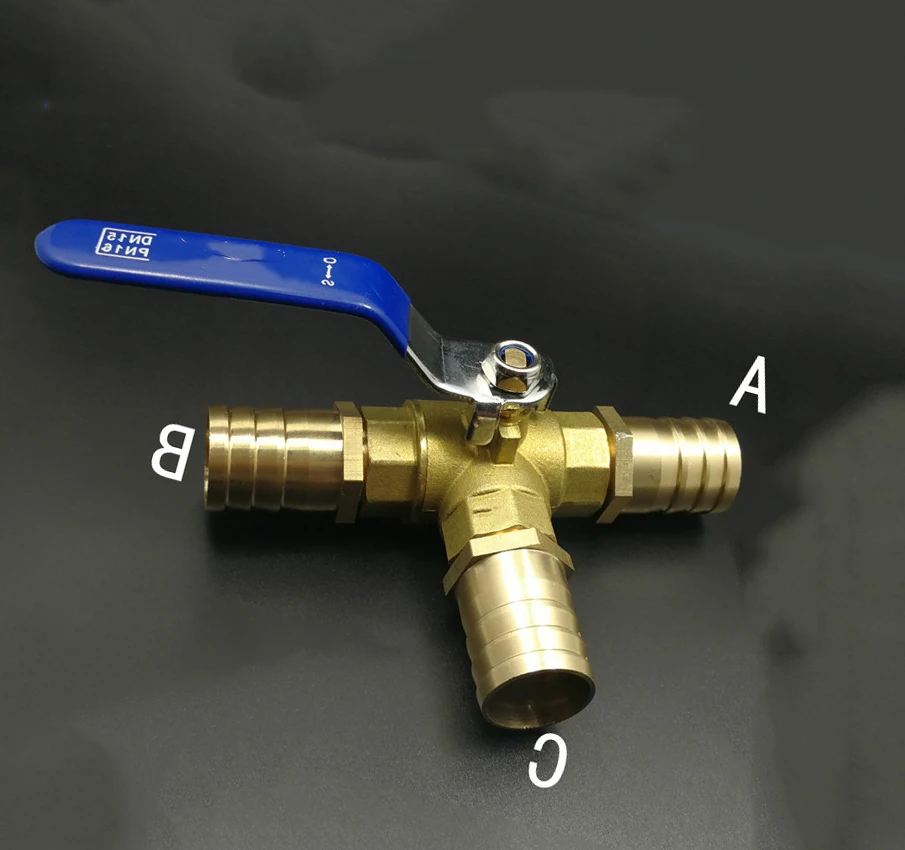 19mm Hose Barb Three Way Tee Type T-Port Brass Ball Valve For Water Oil Air
19mm Hose Barb Three Way Tee Type T-Port Brass Ball Valve For Water Oil Air