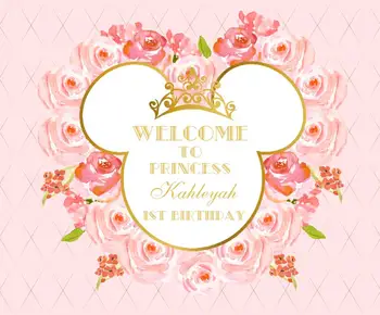 Custom Minnie Mouse Floral Royal Pink Gold Crown background Computer print birthday photocall backdrop
Custom Minnie Mouse Floral Royal Pink Gold Crown background Computer print birthday photocall backdrop