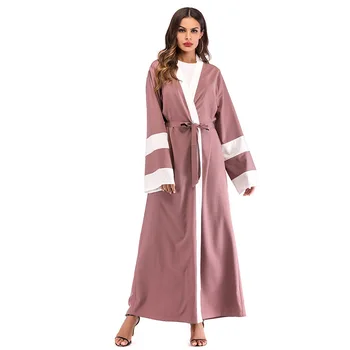 Women Casual Muslim Abaya Striped Dress Cardigan Long Robes Kimono Ramadan Middle East Thobe Worship Service Islamic Clothing
Women Casual Muslim Abaya Striped Dress Cardigan Long Robes Kimono Ramadan Middle East Thobe Worship Service Islamic Clothing