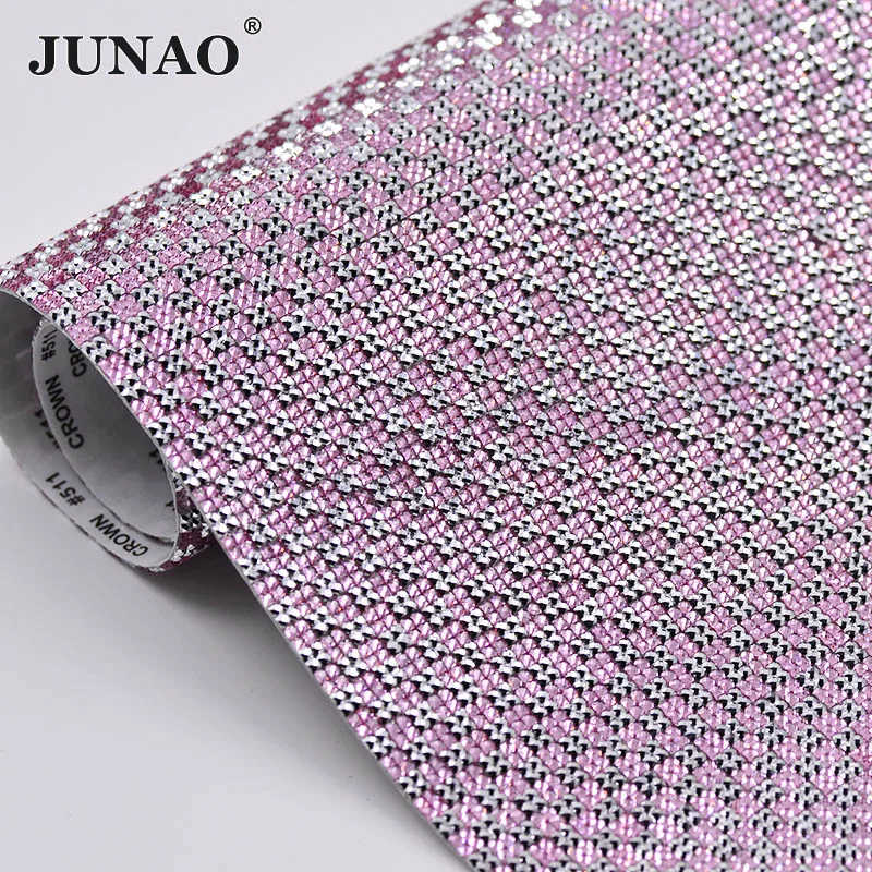 JUNAO 24x40cm Silver Pink Crystal Mesh Rhinestones Sheet Trim Self Adhesive Resin Crystal Fabric for Jewelry Crafts Accessories
JUNAO 24x40cm Silver Pink Crystal Mesh Rhinestones Sheet Trim Self Adhesive Resin Crystal Fabric for Jewelry Crafts Accessories