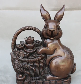 wholesale factory 11" Lucky Chinese Pure Bronze Animals Lovely Rabbit Carry Wealth Treasure Statue 25% off
wholesale factory 11" Lucky Chinese Pure Bronze Animals Lovely Rabbit Carry Wealth Treasure Statue 25% off