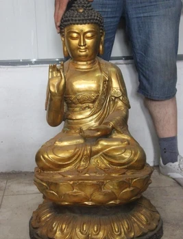 Tibet buddhism bronze copper Gild seat lotus sakyamuni Tathagata buddha statue
Tibet buddhism bronze copper Gild seat lotus sakyamuni Tathagata buddha statue