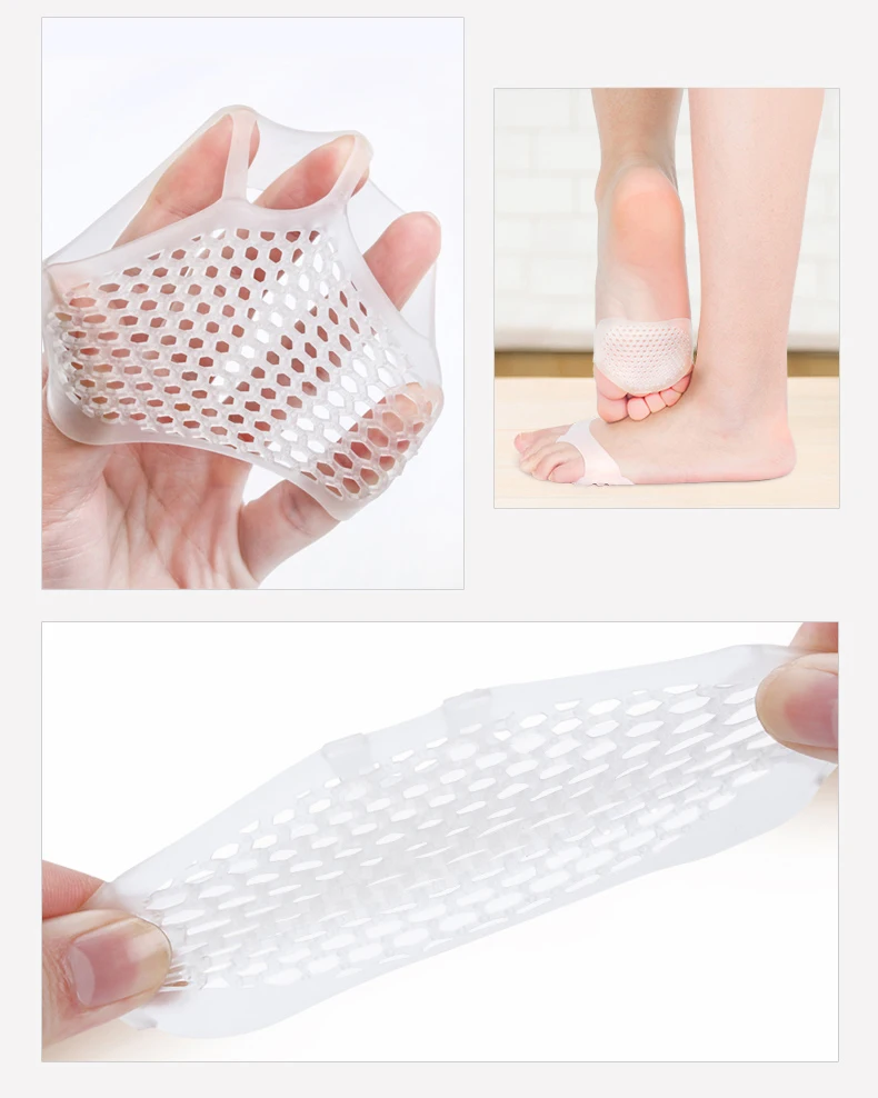 Rubber Anti Skid Honeycomb Forefoot Insoles Silicone Forefoot Insoles GN