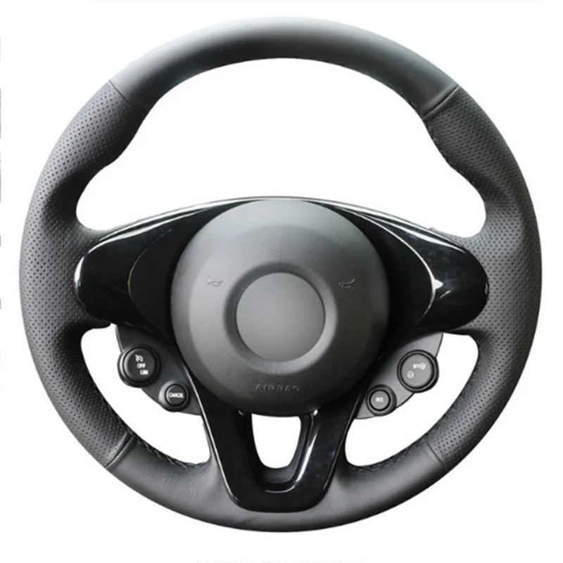 Top Leather Steering Wheel Hand-stitch on Wrap Cover For Smart Fortwo Forfour 2015-2017
Top Leather Steering Wheel Hand-stitch on Wrap Cover For Smart Fortwo Forfour 2015-2017