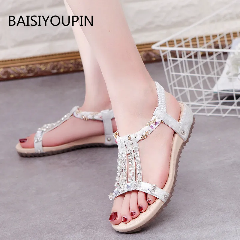 Summer Flats Casual Solid Women Sandals Waterproof Platform Elastic Band PU Leather Fashion Non-slip Beach Female Shoes
Summer Flats Casual Solid Women Sandals Waterproof Platform Elastic Band PU Leather Fashion Non-slip Beach Female Shoes