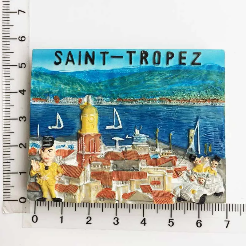 

France Provence COte d'Azur Vale Saint Tropez three-dimensional scenery tourist souvenir refrigerator stickers