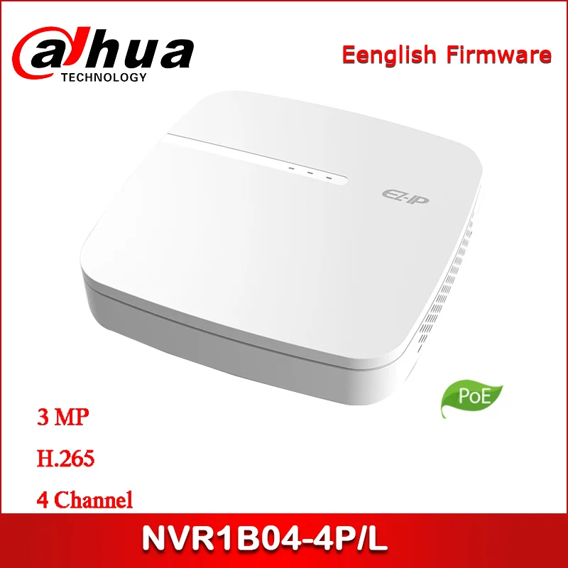Dahua EZ-IP NVR NVR1B04-4P/L 4 Channel Smart 1U H.265 4PoE Network Video Recorder
Dahua EZ-IP NVR NVR1B04-4P/L 4 Channel Smart 1U H.265 4PoE Network Video Recorder
