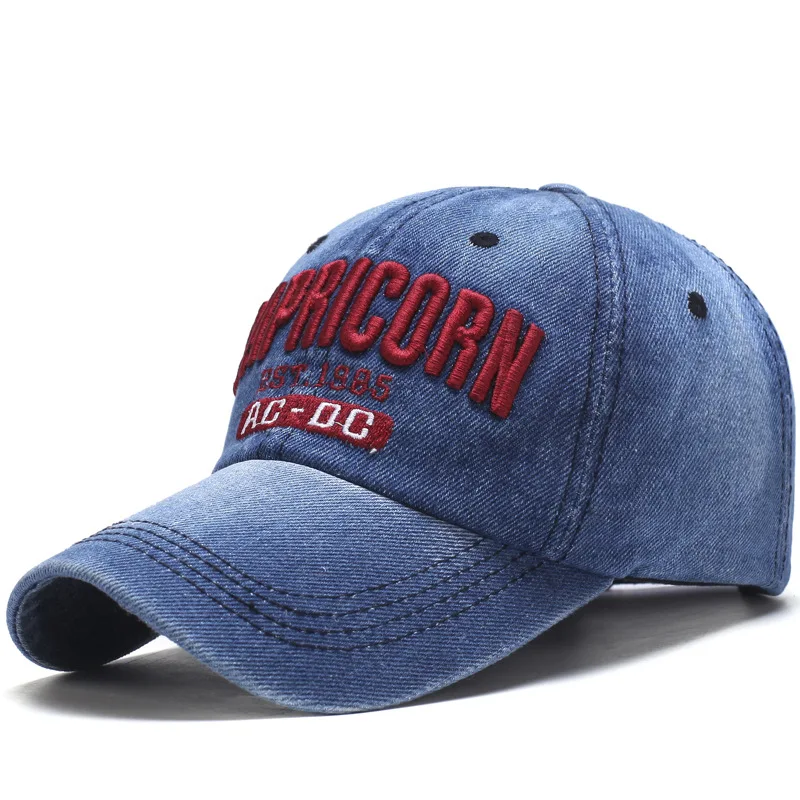 Cowboy Women Snapback Caps Letter Embroidery Couple Caps Summer Autumn Denim Unisex Baseball Cap Hip Hop Men Bone Casquette Hats (21)