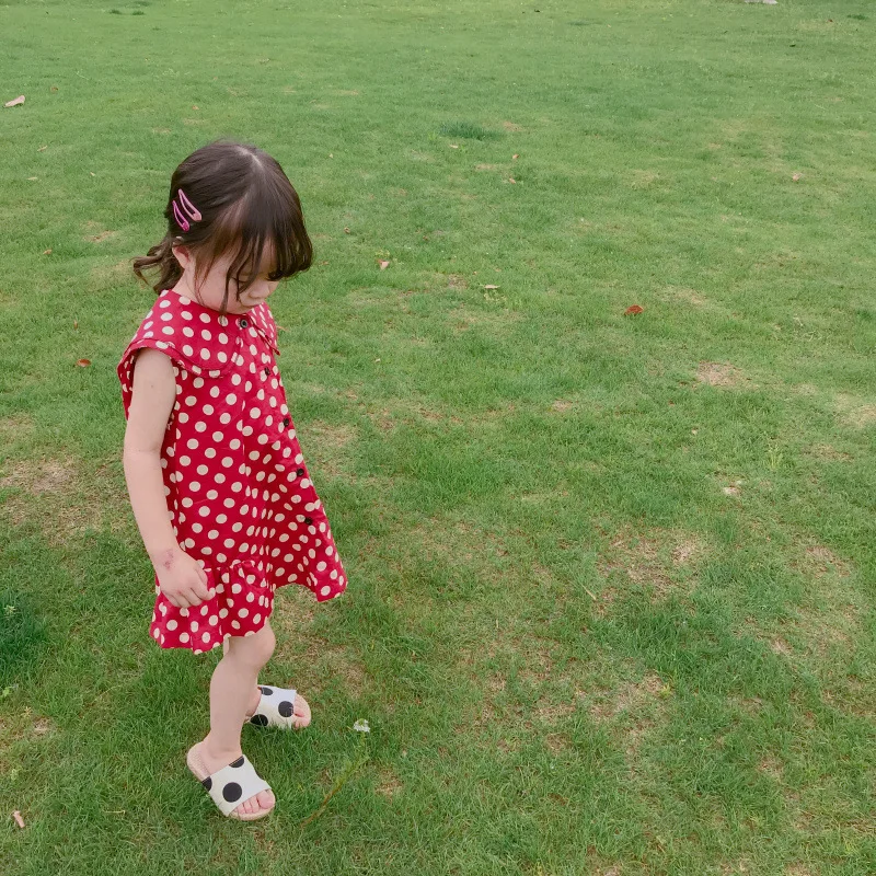 Peter Pan Collar Toddler Summer Dress Girl Ruffles Baby Girls Dresses Pure Cotton Princess Holiday Party Red 2019 Kids Clothing 2 3 4 5 6 7 8 9 10 11 12 13 14 15 years little fashion dress for girls (1).jpg
