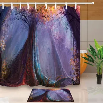 Shower Curtain, Magic Forest Varekai Colorful Plant In Fairy Tale, 69X70in Mildew Resistant Shower Curtain Set
Shower Curtain, Magic Forest Varekai Colorful Plant In Fairy Tale, 69X70in Mildew Resistant Shower Curtain Set