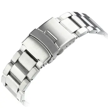 24mm High Quality Luxury Silver Watchband Stainless Steel Replacement Watch Strap Band with Folding Claps with Safty GD013424
24mm High Quality Luxury Silver Watchband Stainless Steel Replacement Watch Strap Band with Folding Claps with Safty GD013424