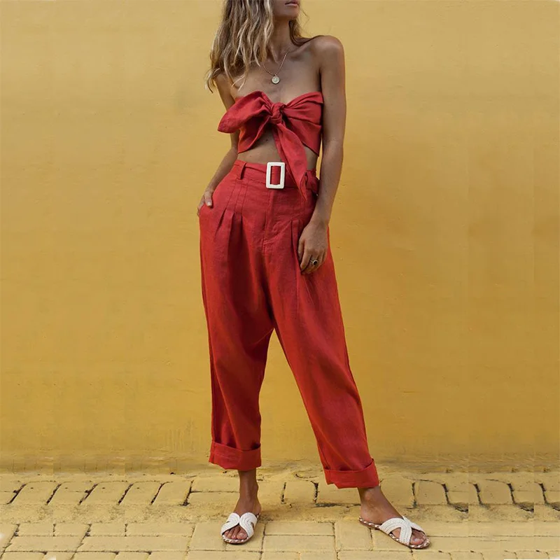 Sexy Women two piece set Off Shoulder Backless Bandage Crop Top Short Shirt Hight Waist Long Pants Solid Slim two piece outfits
Sexy Women two piece set Off Shoulder Backless Bandage Crop Top Short Shirt Hight Waist Long Pants Solid Slim two piece outfits