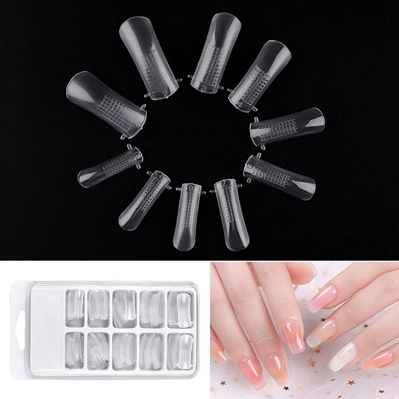 100pcs False Nails Quick Poly Gel Builder Mold Form Finger Extension UV Tips Clip Manicure Polygel Tools New Nails Art Design
100pcs False Nails Quick Poly Gel Builder Mold Form Finger Extension UV Tips Clip Manicure Polygel Tools New Nails Art Design