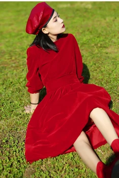 Vintage Dresses 50s 60s Retro Audrey Hepburn Palace Wine Red Lady Dress Vintage party festival prom women wear
Vintage Dresses 50s 60s Retro Audrey Hepburn Palace Wine Red Lady Dress Vintage party festival prom women wear