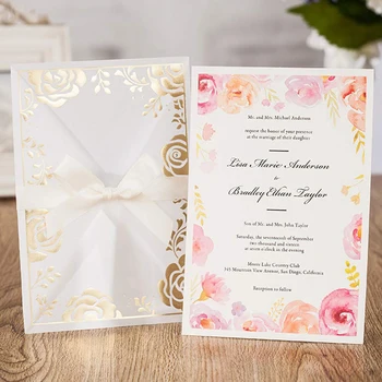 Transparent Multicolor Gold Stamping Plant Pattern Wedding Invitations Cards with Floral Hoop Inserts Laser Cut Cards 50pcs/lot
Transparent Multicolor Gold Stamping Plant Pattern Wedding Invitations Cards with Floral Hoop Inserts Laser Cut Cards 50pcs/lot